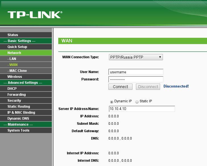 Налаштування VPN-підключення для роутера TP-LINK TL-WR340G/TL-WR-340GD Налаштування VPN-підключення для роутера TP-LINK TL-WR340G/TL-WR-340GD